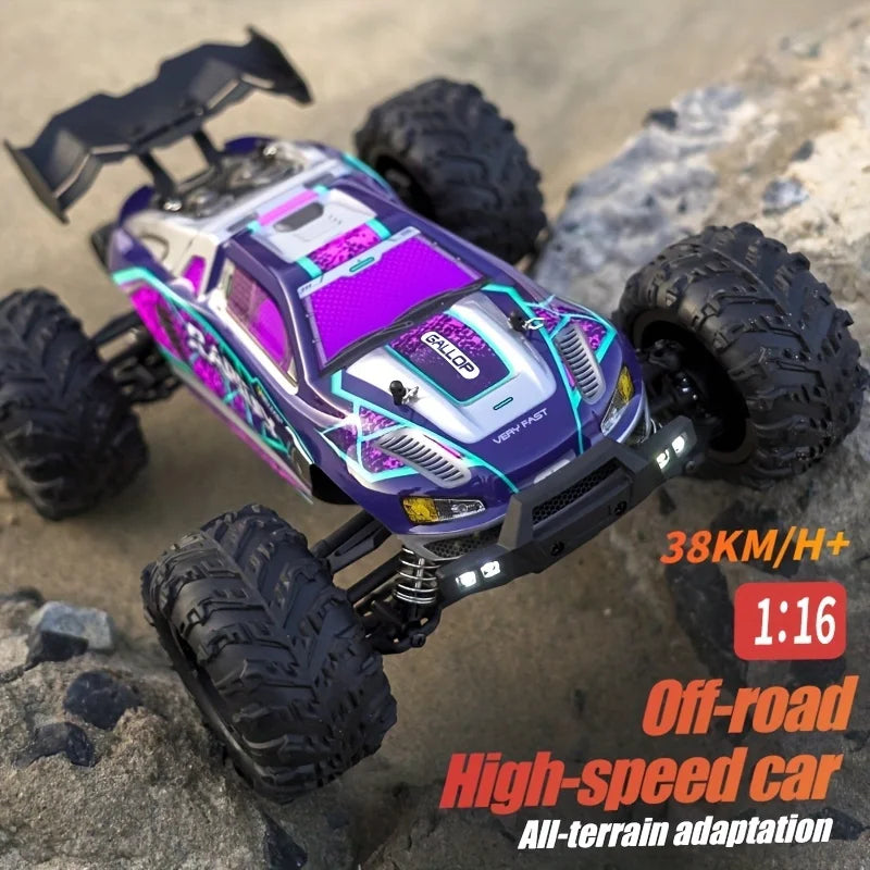 Carro RC com Luz LED para Crianças, Carros de Controle Remoto, Monster Truck Deriva de Alta Velocidade