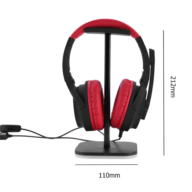 RGB Gaming Headphone Stand, Computador Sobre Orelha Headset, Suporte De Exibição De Mesa, Gancho