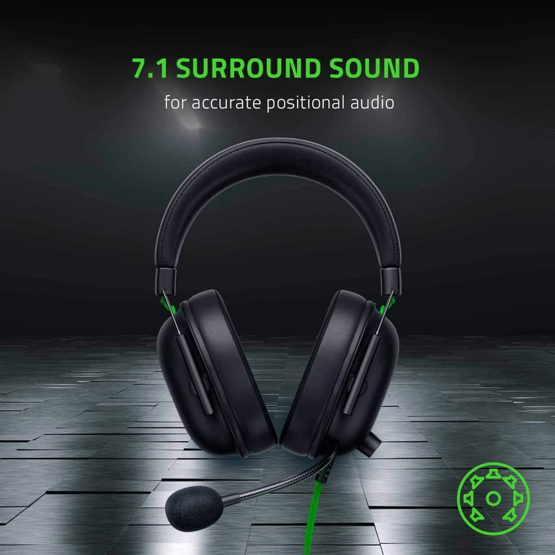 Razer-BlackShark V2 X Wired Gaming Headset, Surround Sound Headphone, 7.1, Jogo para PS4,PS5, Nintendo Switch, Xbox, 2023