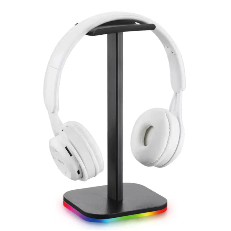 RGB Gaming Headphone Stand, Computador Sobre Orelha Headset, Suporte De Exibição De Mesa, Gancho